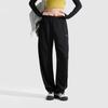 Li-Ning Comfortable Casual Simple Straight Leg Mid Waist Knitted Sports Pants Women Bottoms Black AKLV720-7