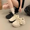 European station shows small platform dad shoes, women's spring and autumn increase 2025 new popular white casual sports shoes