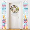 Polyester Happy Easter Couplet Vibrant Easter Door Decoration Easter Door Banners  Festive Home