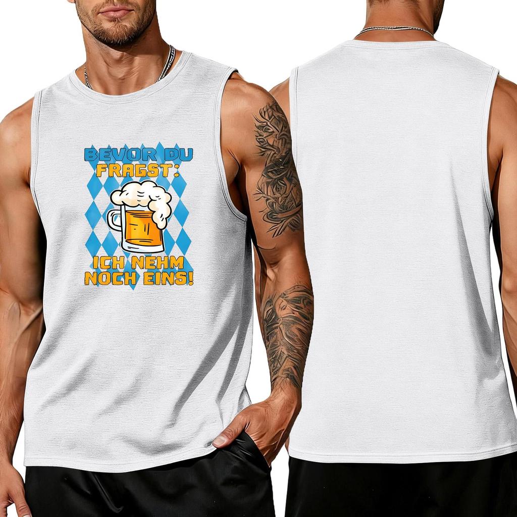 Ärmelloses Herren Tanktop Lässiger Lockerer Schnitt Sommer Atmungsaktiv Muskelshirt mit Grafikdruck Geeignet für den täglichen Gebrauch und Outdoor-Aktivitäten