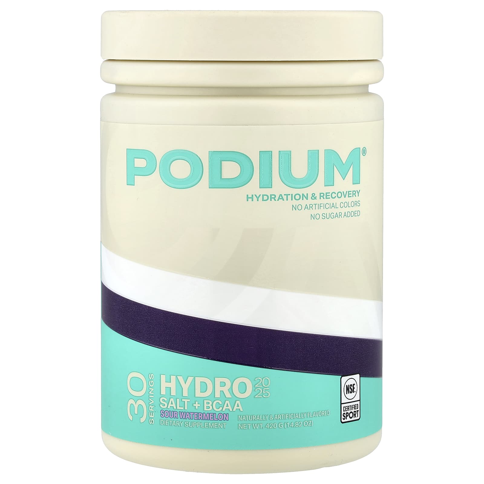 

Podium Nutrition, Hydro & Salt 2025 + BCAA, Sour Watermelon, 420g (14.82oz)