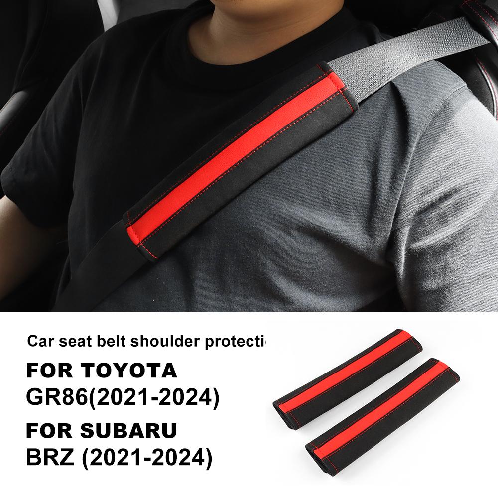 

Top Suede For Subaru BRZ Toyota 86 2013-2025 2025 2025 2025 2025 Car Safety Belt Buckle Seat Belt Cover Shoulder Pads Protector