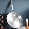 316 Stainless Steel Frying Pan Wok Non-stick Cooking Uncoated Steak Gas Stove Pot Induction General Saucepan Kitchen Cookware