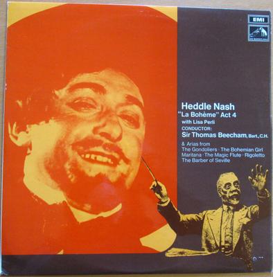 LP Record HEDDLE NASH, LISA PERLI & LONDON PH - La Boheme Act IV / Arias From The G HQM1234 His Master's Vo 1970 UK Classical Used