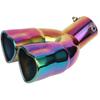 Universal Car Accessories Heart Shape Style Stainless Steel Exhaust Tips Muffler Tail Double-Pipe Tube Tips Car Accessories