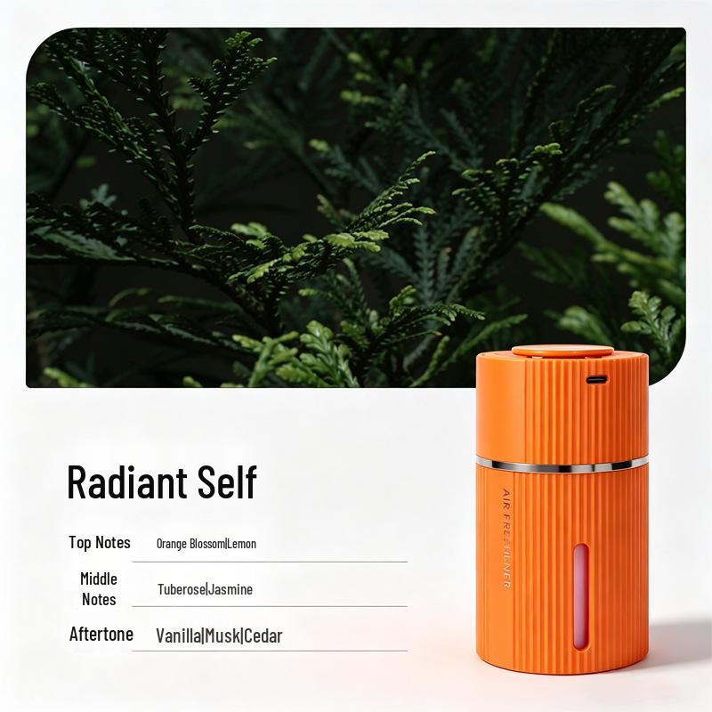 2026 Rechargeable Car Aromatherapy Machine - Long-Lasting Solid Perfume Fan & Cologne Holder
