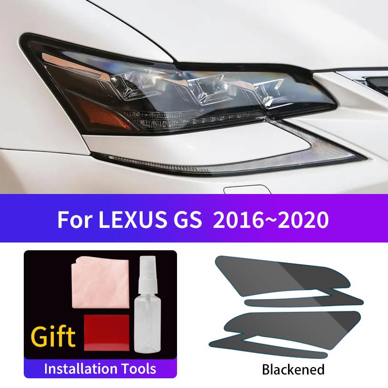Suitable For LEXUS IS LX RC GS 2016-2019 HD Car Headlight Protective Film Vinyl Transparent Black TPU Sticker Auto Headlamp Film