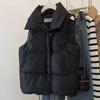 Women's Casual Loose Fit Sleeveless Down Cotton Vest with Stand Collar - 2025 Autumn/Winter Collection