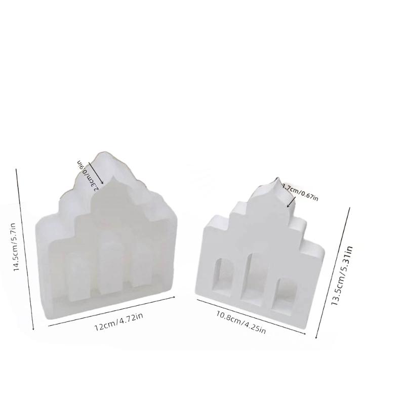 Mosque Shaped Resins Molds, Mosque Shaped Silicones Molds for Making Tealight Holder Decorations Desk Decorations