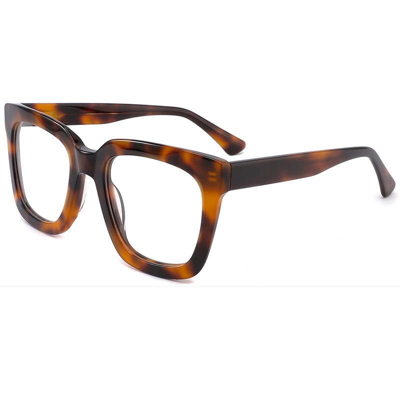 Elegant Clear Green Oversized Square Reading Glasses Women High Quality Acetate Blue Filter Eyeglasses Frame Presbyopic Eyewear