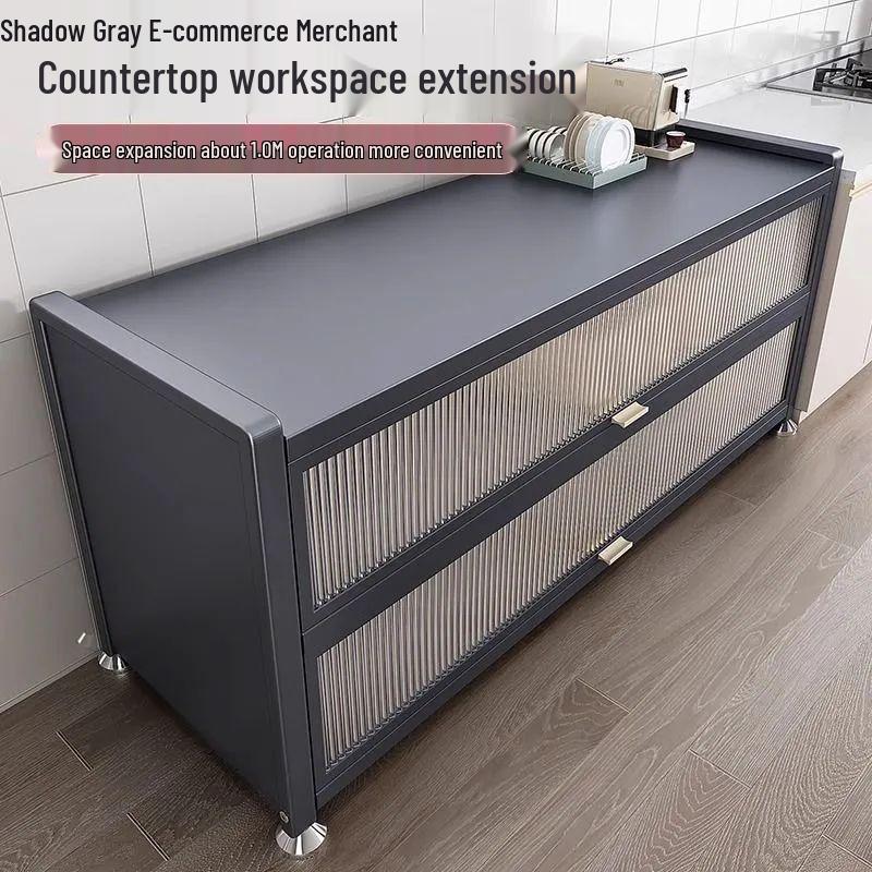 Étagère de Rangement Multifonctionnelle sur Pied et Buffet de Cuisine
