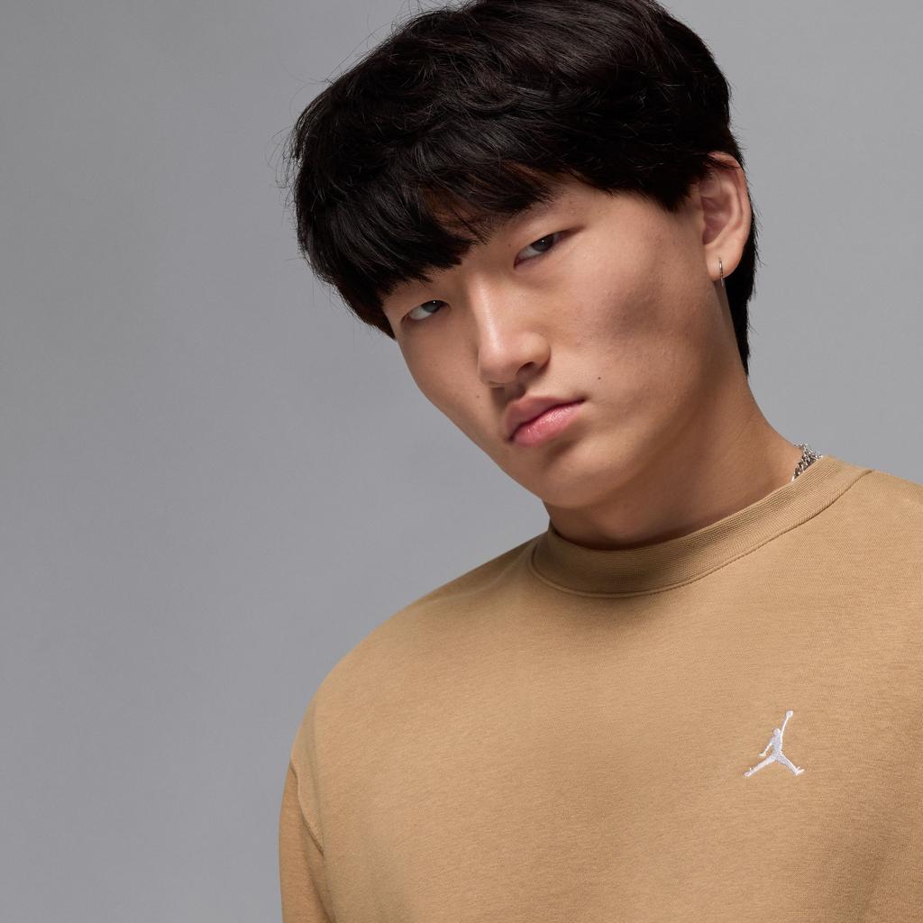 Nike M J Brkln Flc Crew Sweatshirt 37% Cotton Brown