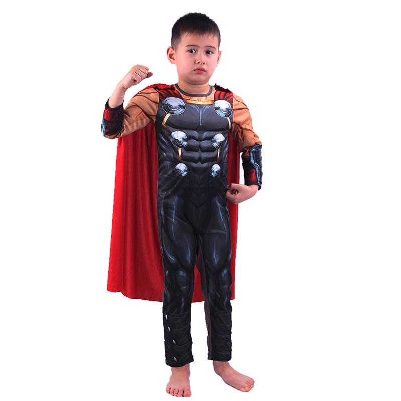 Barnekostyme av Thor med trykt design Perfekt for Halloween og Cosplay