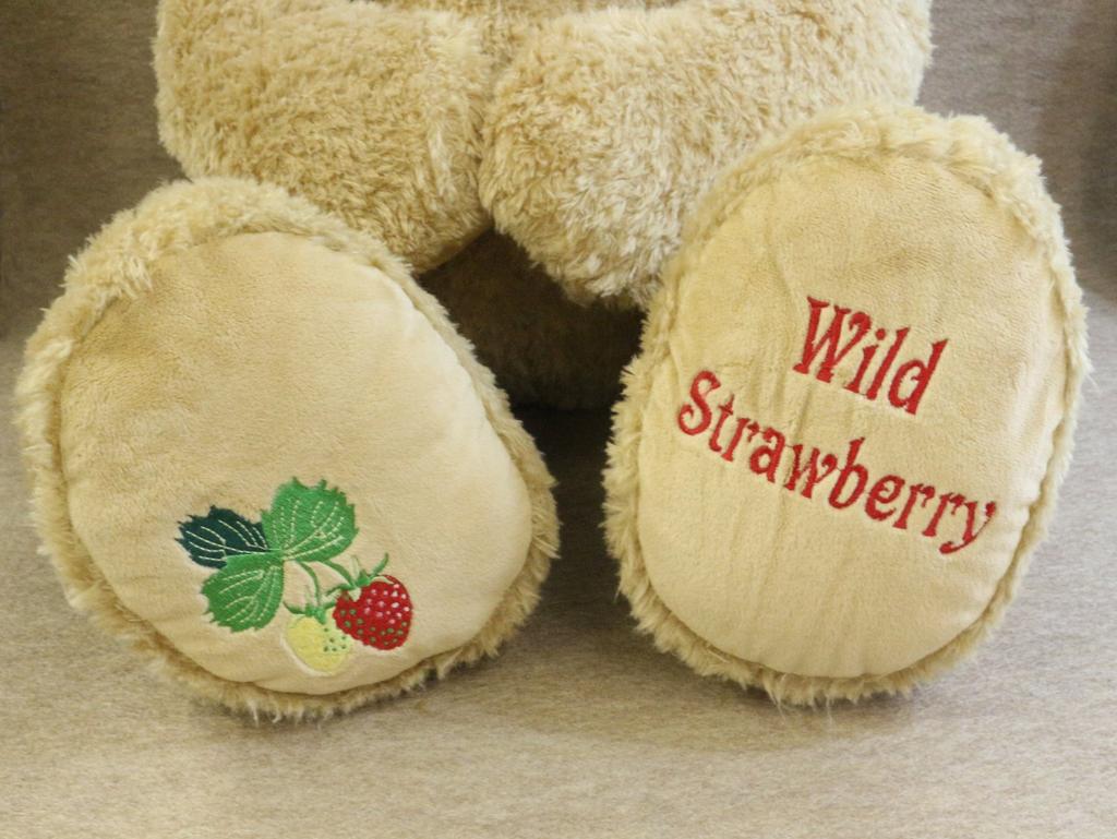 Take Off Wild Strawberry Bear 2L Beige Plush Toy with Music Box