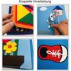 Pedagogisk leksak, Kreativitetsstimulans, Finmotorikutveckling, Sensoriska färdigheter, Montessorileksaker, Mjuk aktivitetsbok för förskolebarn, Tidig