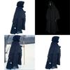 Cape à Capuche Médiévale Noire Élégante Robe Parfaite Pour le Cosplay Renaissance et Halloween