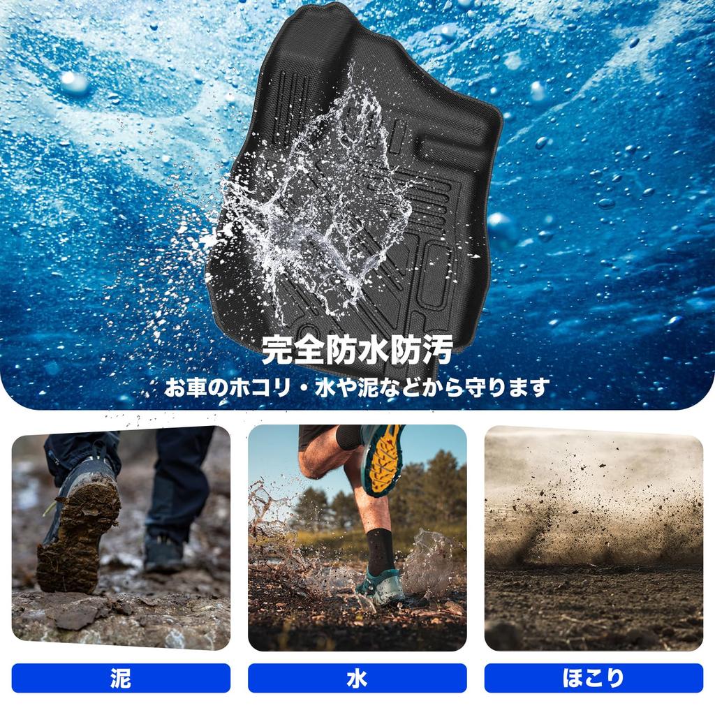 Yimeida Floor Mats for Suzuki New Jimny and Jimny Waterproof 3D Car Mats with Rubber Floor 3D TPE Floor Carpets for Jimny Custom Interior Driver and