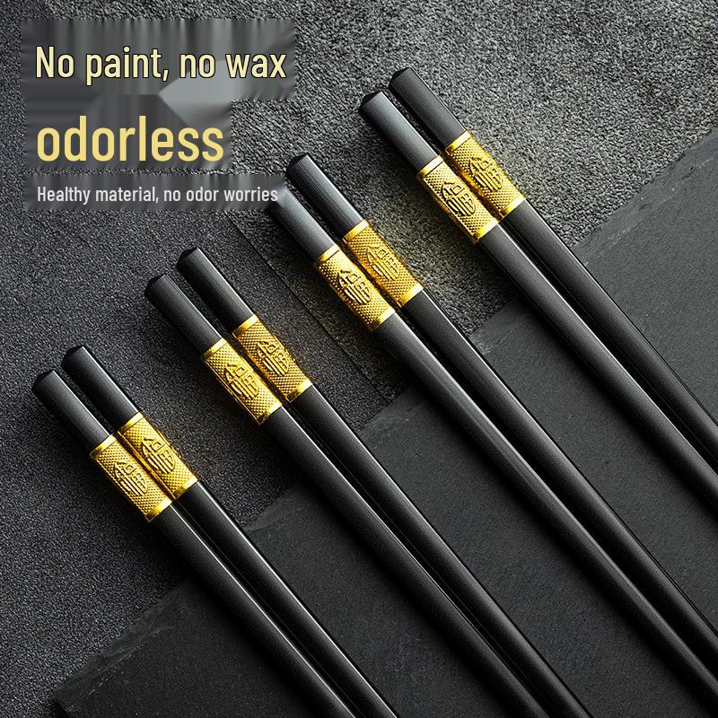 High-Grade Heat-Resistant Anti-Slip Alloy Chopsticks for Home, Hotel, and Restaurant Use