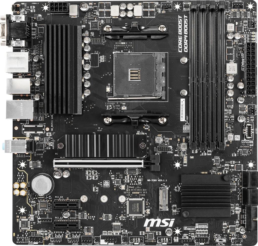 MSI B550M Motherboard Compatible with AMD Ryzen Series Socket and PCIe PRO-VDH Micro-ATX MB6468, 5000/4000G/3000 Processors, AM4, DDR4, 4.0