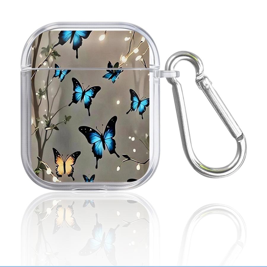 Clear Earphone Cases Cover Case For Airpods Pro 4 Pro3 3 2 1 Pro2 Cartoon Butterfly Pattern