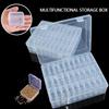Clear Perler Beads Storage Boxes Large Capacity Transparent Lid Transparent Storage Box Square DIY Beads Storage Containers