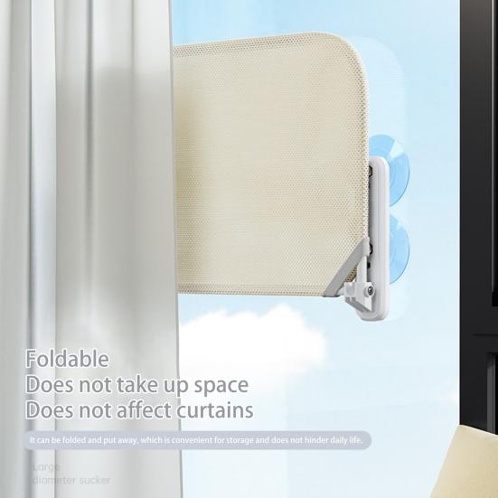 Faltbare Katzenhängematte, atmungsaktiver Netzstoffbezug, kabelloses Katzenbett mit 4 Saugnäpfen, kabelloser Stahlrahmen, Fenstersitzstange zum Sonnenbaden im Innenbereich