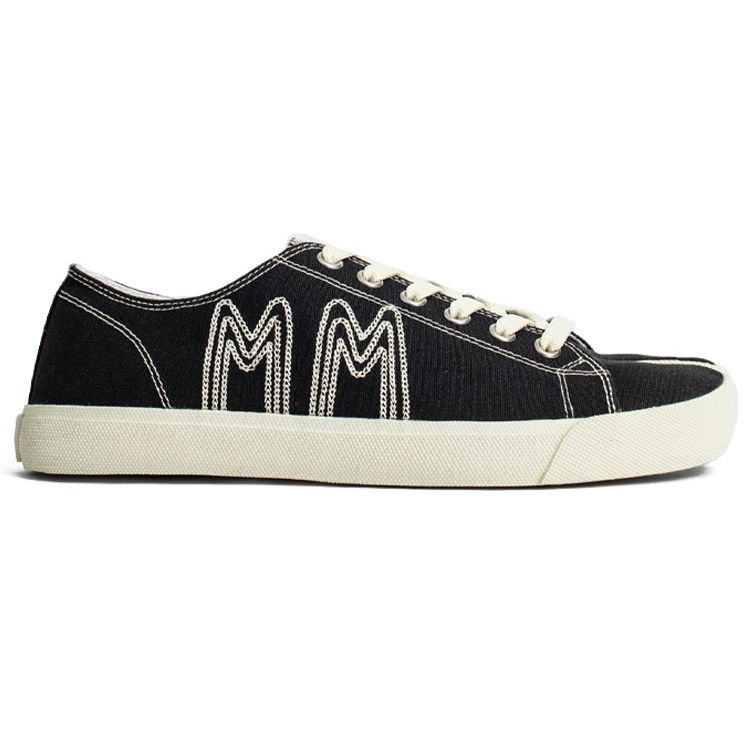 Maison Margiela Tabi Embroidered Logo - Black Men Sneakers White S57WS0400-P4080-H8650
