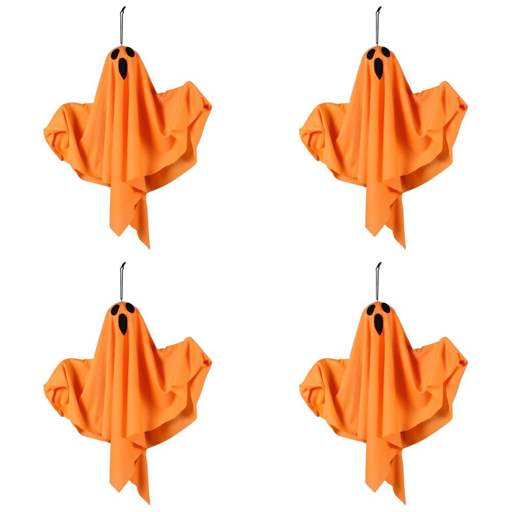 Halloween LED Hanging Ghost Light Waterproof Glowing Door Hanging Ghost Room Escape Scene Props for Halloween Garden Home Decor