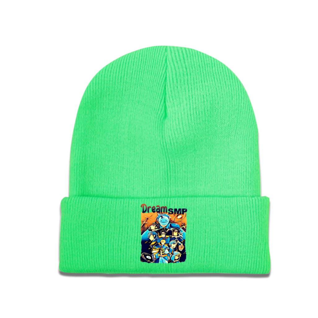 Dream SMP Team Strickmützen für Damen, Unisex, Beanie, Herbst-Winter-Mützen, Tubbo Gamer, warme Mütze