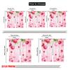 2pcs,2D Plane Printing Minimalist Curtains Berry Blossom Dream Polyester Fabric (without Rod) Festive Use for Living Room,