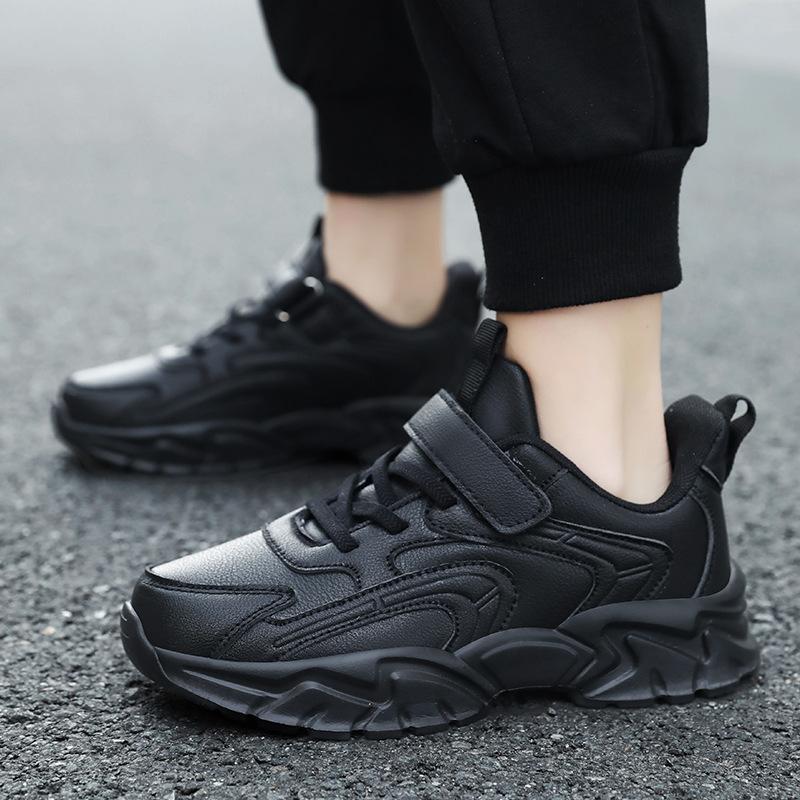 Four Seasons Performance Light Sneakers Boys Mesh Shoes Girls Leather Shoes Children's Little White Shoes Black Shoes Children