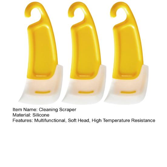 3/5Pcs Kitchen Scrapers Soft Head Multifunctional Easy Cleaning Silicone High Temperature