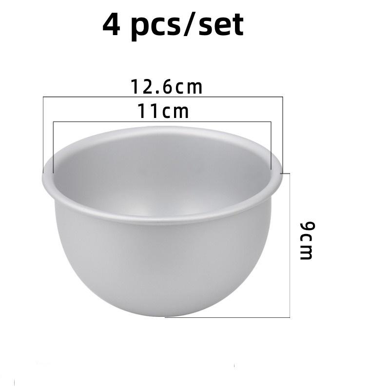 4pcs or 2 Pcs Set Round Bath Bomb Molds Aluminum Alloy Ball Sphere Bath Bomb Mold Cake Baking Pastry Mould DIY Bathing Tool