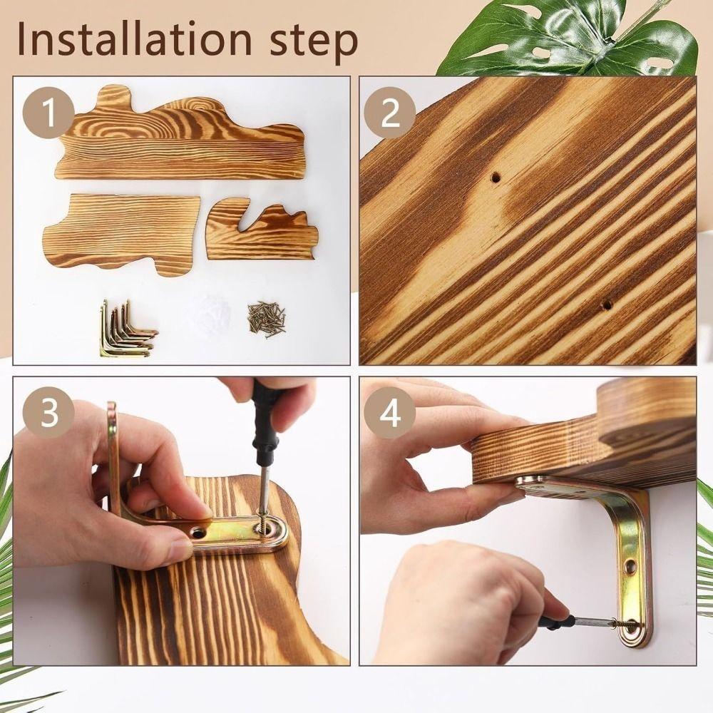 Wall Mounted Cloud Shaped Wall Display Shelves Wooden Plant Stand Wall Shelf  for Living Room