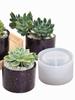Succulent Plants Making Concrete Silicone Mold 3D Flowerpot Aromatherapy Plaster Candlestick DIY Cement Planter Pot Mould