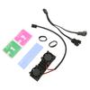 M.2 2280 SSD Heatsink 3pin Power Aluminium Alloy ABS 2 Cooling Fans M.2 2280 SSD Cooler for Desktop Computer