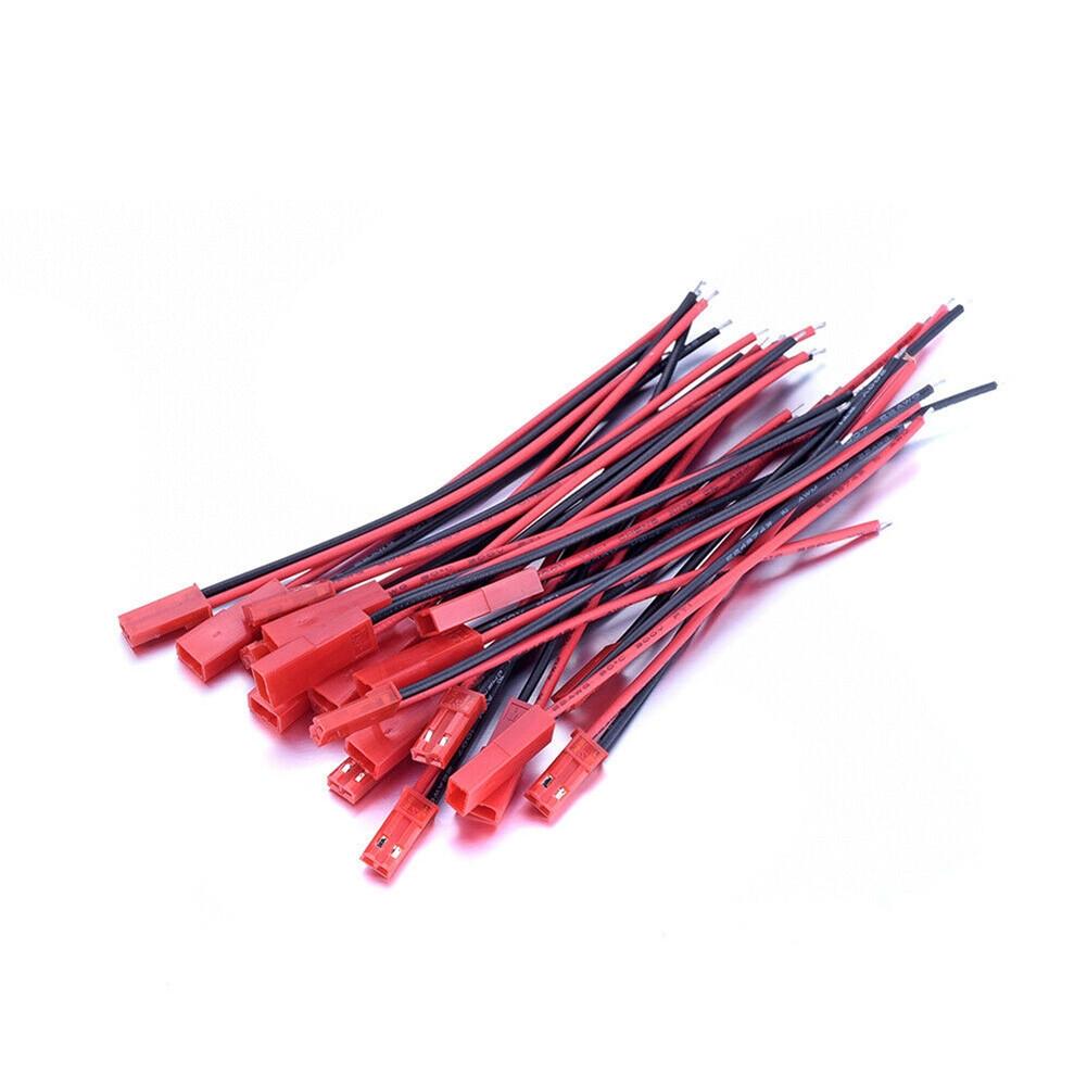 20 Paare SM-2Pin Stecker-Stecker-Kabel Männlich+Weiblich mit 100mm Kabellänge-22AWG