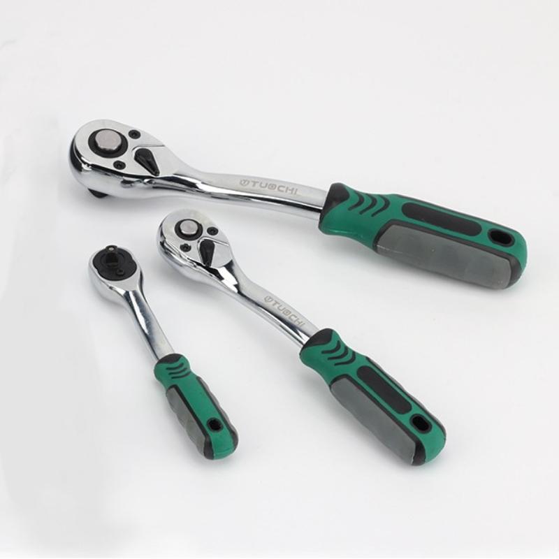 1Pcs 1/2 1/4 3/8 Flying Wrenches 24/72 Tooth Quick Ratchet Wrench Two-Way Socket Wrench Repair Tools For For Vehicle Bicycle