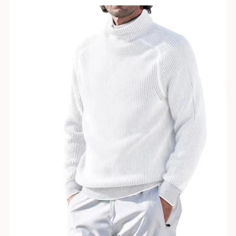 Men's Turtleneck Bottoming Shirt Thermal Long-sleeved Knitted Sweater Top
