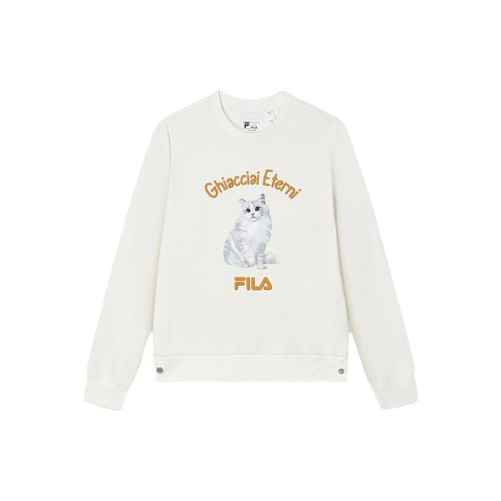 

Fila Толстовка женская повседневная с принтом кота из серии Heritage, светло-бежевая F11W348210F-IV S