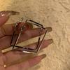 111 silver needle geometric square earrings temperament light luxury atmospheric earrings design sense European and American exaggerated cold earrings