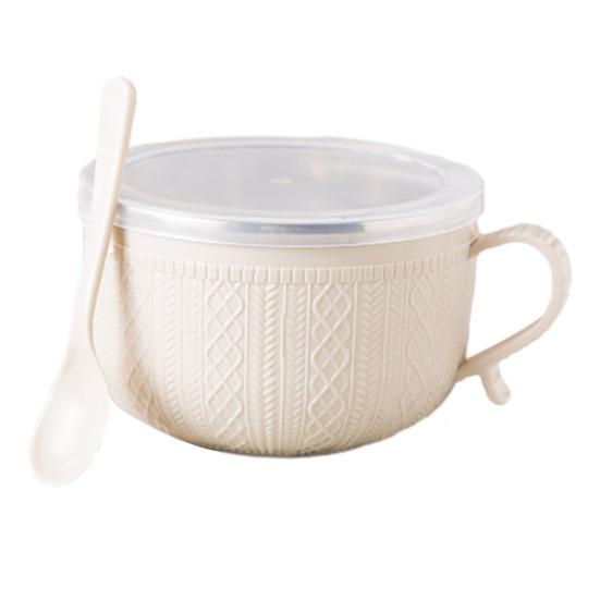 Microwave Ramen Bowl with Handles Stainless Steel Lunch Box Insulated Food Container for Noodles & Soup Large Capacity Bento Tumbler