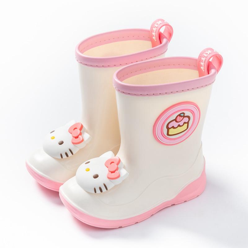 

New 3D Head Children s Rain Boots for Girls, Kindergarten Kuromi Cartoon Baby Rain Boots, Girls Water Shoes 210mm