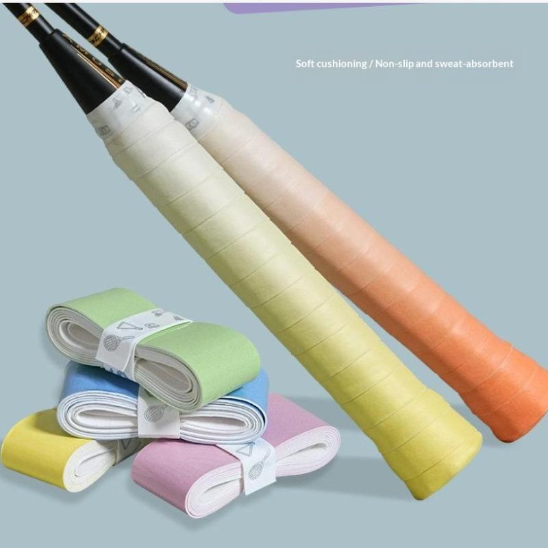6Pcs Non-Slip Badminton Racket Handle Grip Gradient Overgrip Tape Winding Tennis Racket Rubber Grip Racquet Supplies Sports
