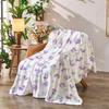 Aquarell-Druck Blumen-Kuscheldecke Geburtstagsgeschenk für Frauen Mama Mädchen Lila Blumen Decke Sommer Wildblumen Flanell-Decke