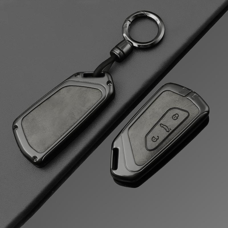Alloy Car Key Case For Volkswagen Vw Golf 8 Id.3 Id.4 Formentor Cupra Seat Leon Mk4 Skoda Octavia A8 Mk4 Mk8 Gti R Accessories