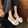 Fashion Flats Women Loafers Shoes Summer Bow Fashion Sandals Dress Lolita Woman Shoes 2025 New Trend Casual Walking Women’s Chaussures