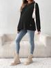 New Maternity Long Sleeve Solid Color Casual Top - Comfortable Round Neck T-shirt