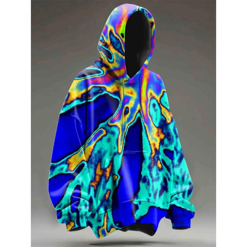 Men's Expression Hoodies Sweatshirt Fashion Long Sleeve Crew Neck 3D Print