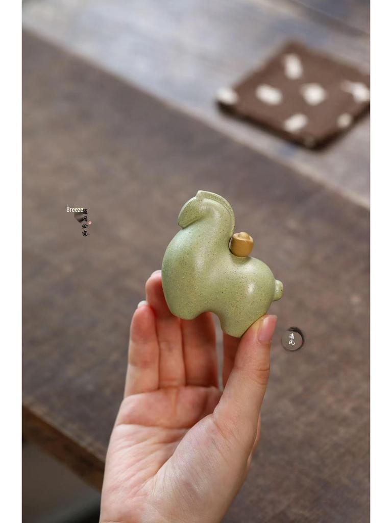 Yixing Zisha "Instant Wealth" Zodiac Horse Tea Pet - Tang Horse Figurine for Prosperity